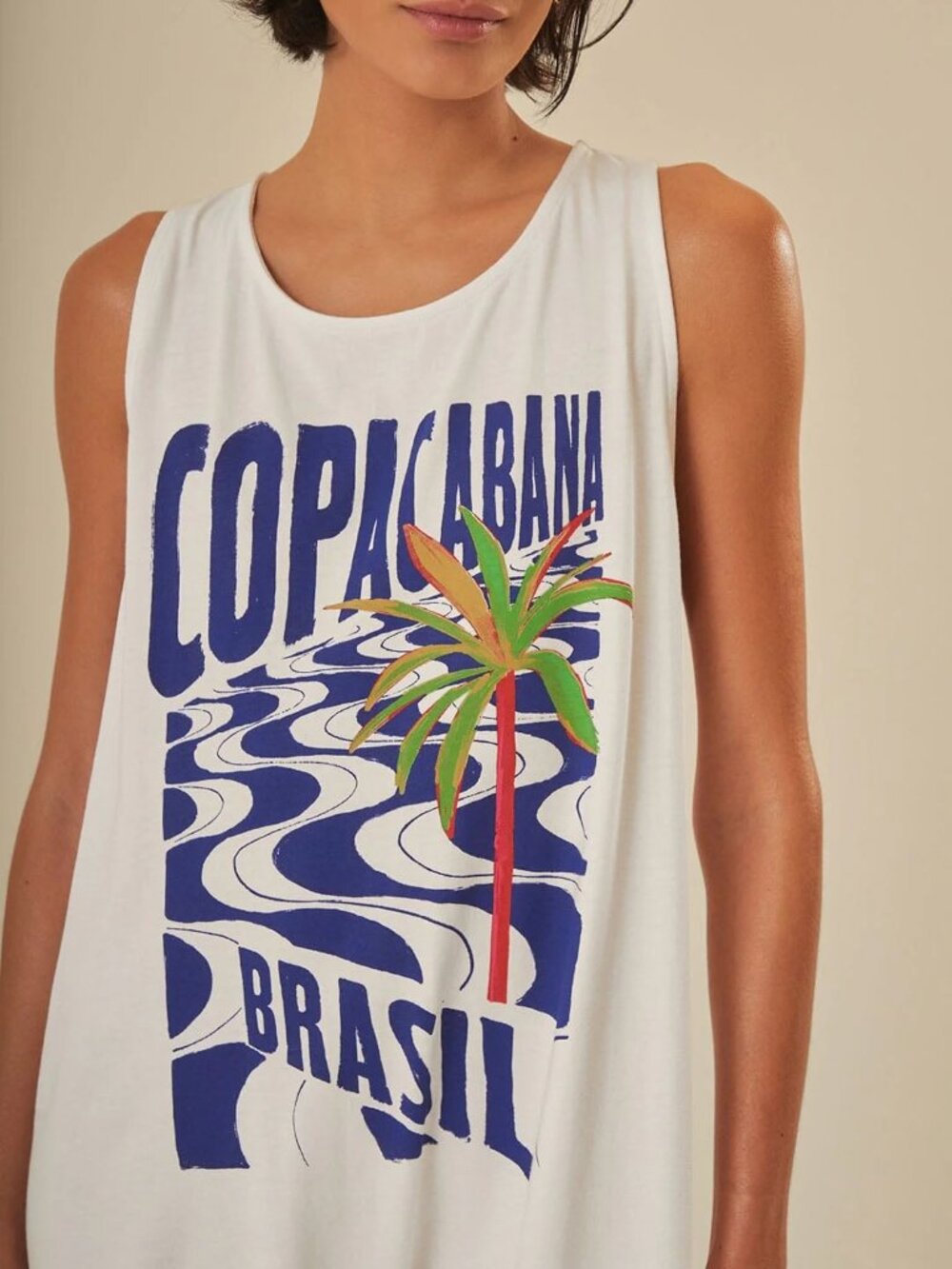 NWT Farm Rio Copacabana Off White Jersey Jumpsuit - Picture 2 of 7